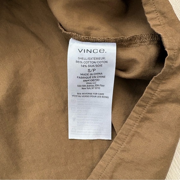 VINCE D-Ring Sleeve Utility Shirt in Cottonwood Brown - Picture 15 of 15